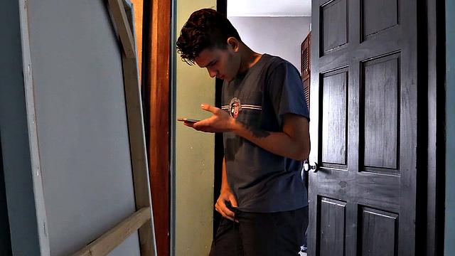 Sergio is a hot young Latino, who strips naked and kicks back to work up a stiff one. It isn't long before the horny boy is sporting a big boner and he quickly gets busy with the task at hand.