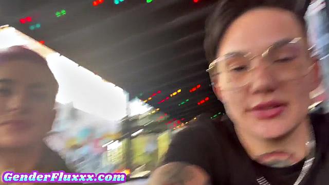 Real trans amateur fucks GF