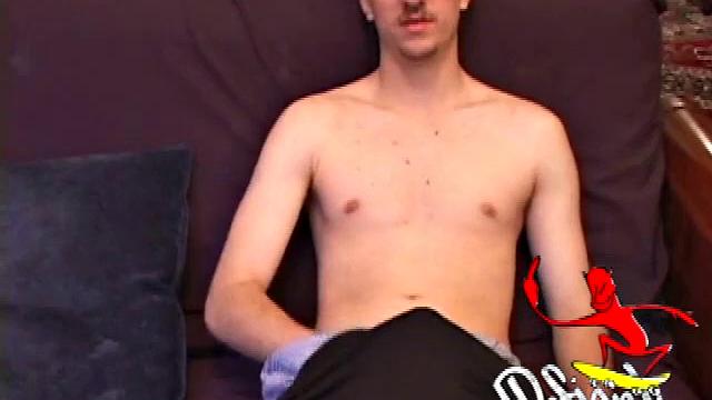 Casper Cox has kept his load in for at least the last 10 days and all it takes is the suggestion he rub one out for him to get stiff. He works his cock with fervor, making it hard as a rock.