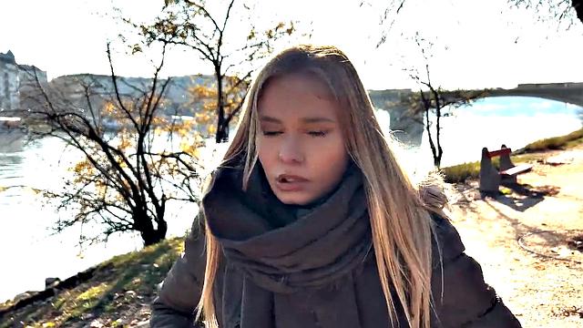 Horny blonde bride gets her small tits bouncing in POV while getting her hairy pussy pounded in the bedroom