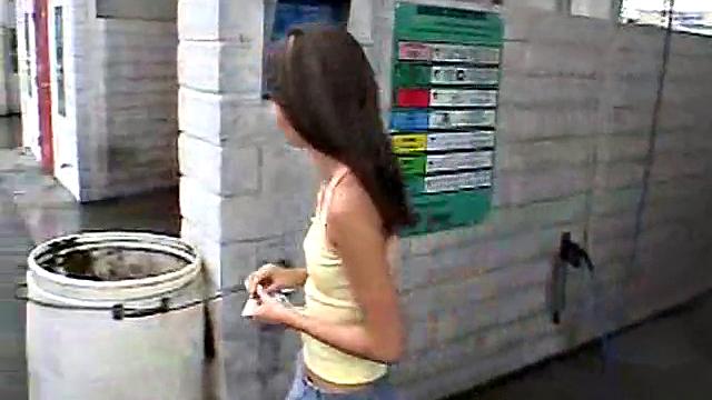 Chloe washing her car and then getting naked