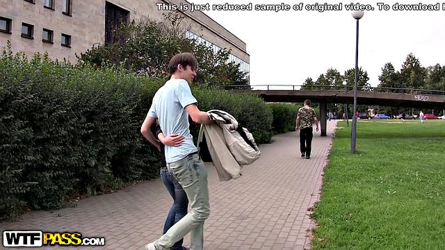 Hot blonde cutie gets crammed in the tail