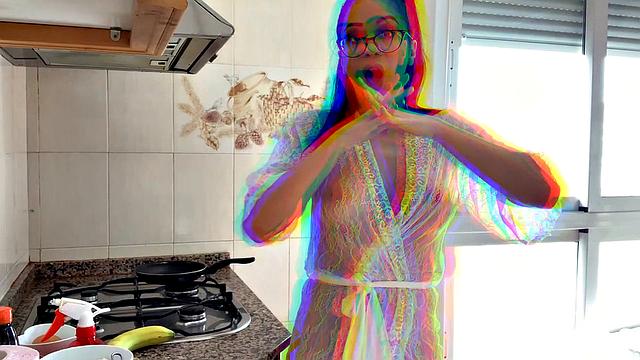 Gorgeous brunette enjoys favorite sex toy