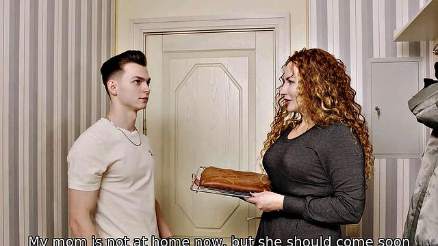 SHAME4K. After a cake he takes penis out and treats stepmothers friend Tanya Foxxx