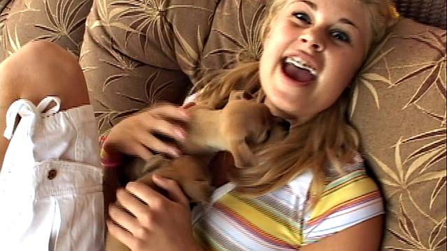 Little Summer with Perfect Ass and Fingering on Sofa