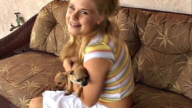 Little Summer with Perfect Ass and Fingering on Sofa