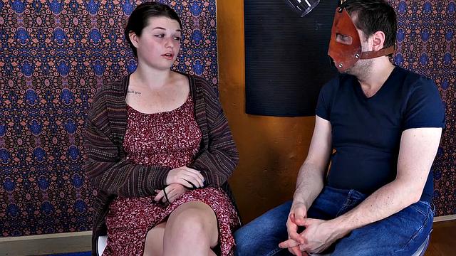 Mouth fucked BDSM beauty gags on cock