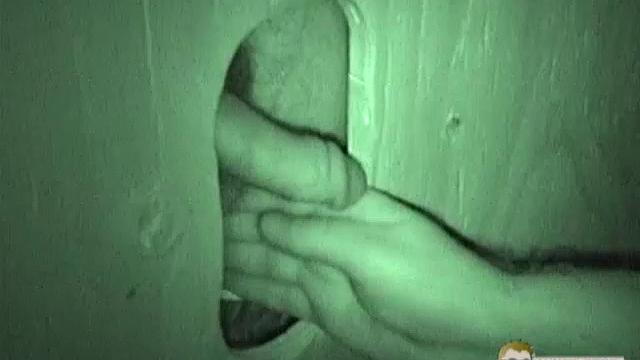 Auntie Bob gets a mouthful at the glory hole-never say no to a surprise public treat