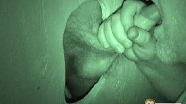 Auntie Bob gets a mouthful at the glory hole-never say no to a surprise public treat