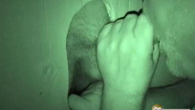Auntie Bob gets a mouthful at the glory hole-never say no to a surprise public treat