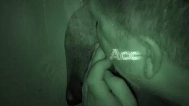 Auntie Bob gets a mouthful at the glory hole-never say no to a surprise public treat
