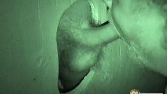 Auntie Bob gets a mouthful at the glory hole-never say no to a surprise public treat