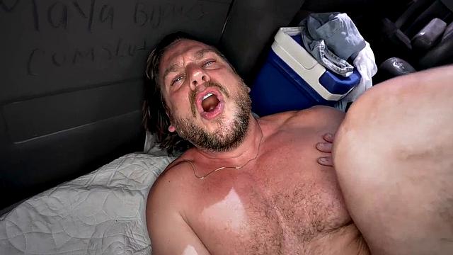 Picked up amateur fucks gaydaddy in public van outdoors