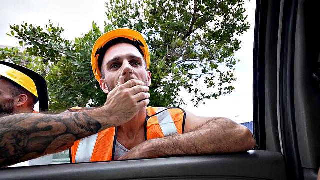 Picked up amateur fucks gaydaddy in public van outdoors