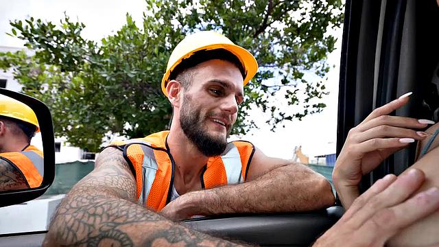 Picked up amateur fucks gaydaddy in public van outdoors