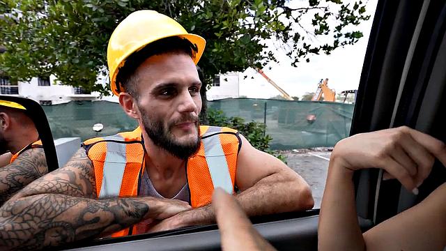 Picked up amateur fucks gaydaddy in public van outdoors