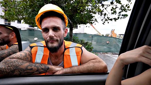 Picked up amateur fucks gaydaddy in public van outdoors