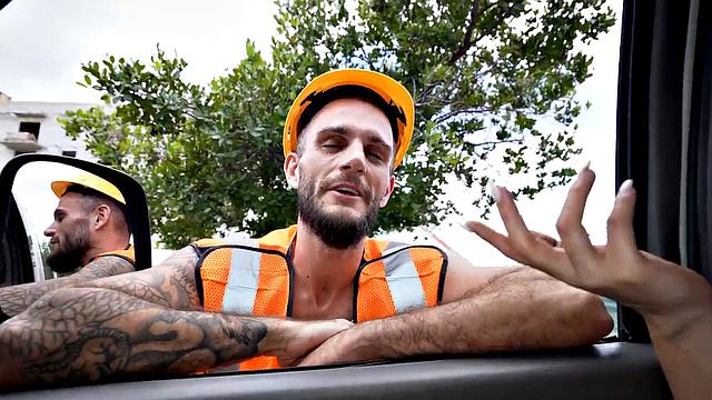 Picked up amateur fucks gaydaddy in public van outdoors