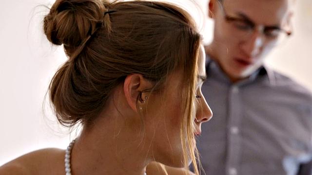 Watch as a bald chick with small tits and a big ass surprises with a wild strip tease and cowgirl ride!