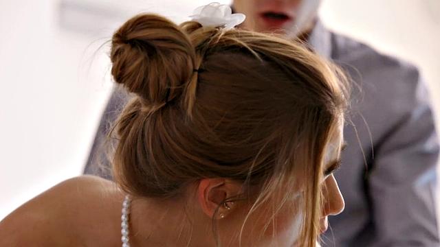 Watch as a bald chick with small tits and a big ass surprises with a wild strip tease and cowgirl ride!