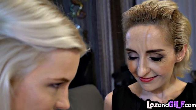 Stunning cougar eaten by sexy cutie