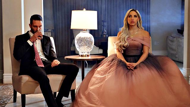 Watch this blonde babe in tattoos ride a hard cock in cowgirl reverse cowgirl position