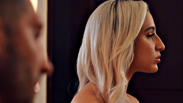 Watch this blonde babe in tattoos ride a hard cock in cowgirl reverse cowgirl position