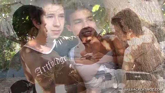 Latinos Bareback Threesome