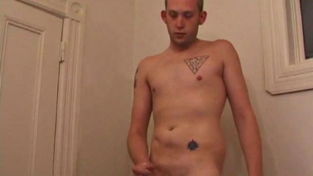 Will Shutz strips down and starts stroking to the porn video he's watching. He lubes his cock and jerks it long and hard, until Will blasts a monster cum load onto his chest.