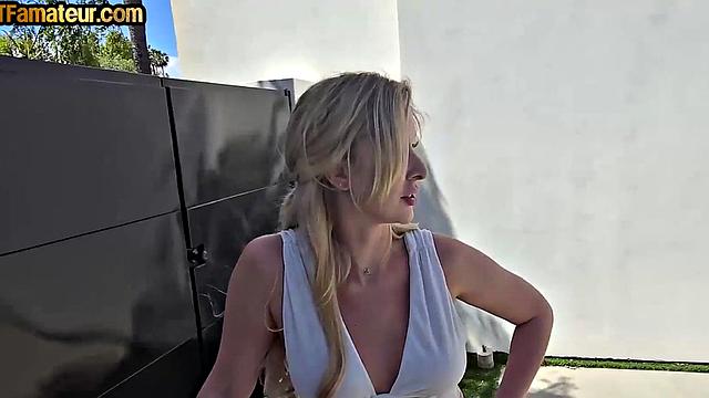 DTF stepmom POV fucked outdoor by stepson
