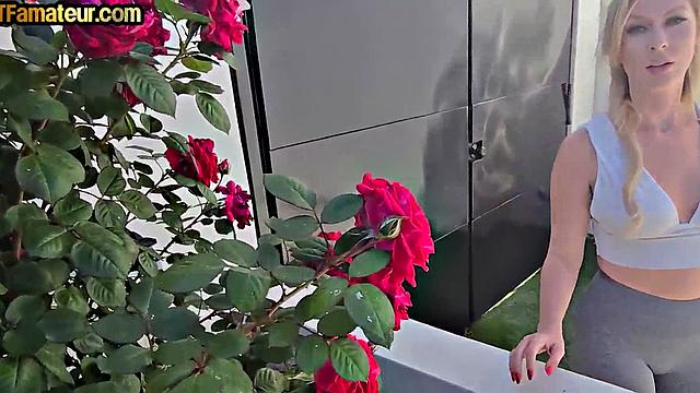 DTF stepmom POV fucked outdoor by stepson