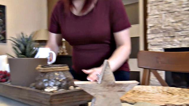 DEBT4k. Debt collector drills pregnant woman with tattoo on lower back