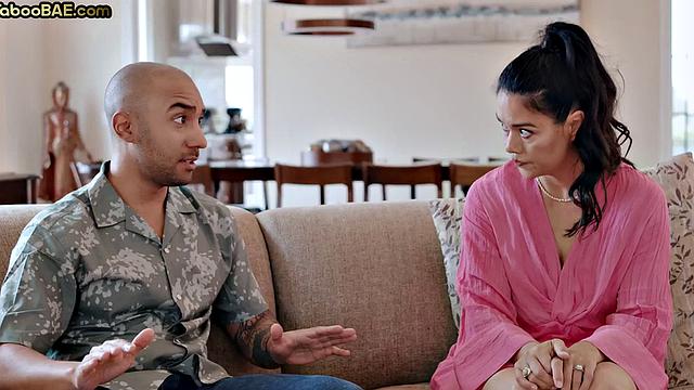 Stunning Asian babe sucks cock and gets doggystyled in 3way