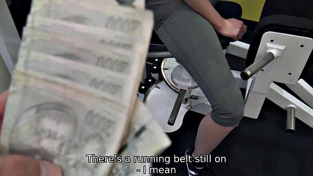 HUNT4K. Cute girl has sex in gym with rich hunter instead of training