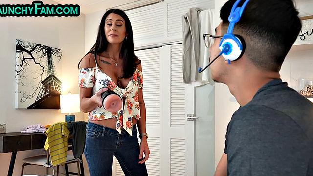 Kinky amateur stepmom gets fucked by stepson's cock