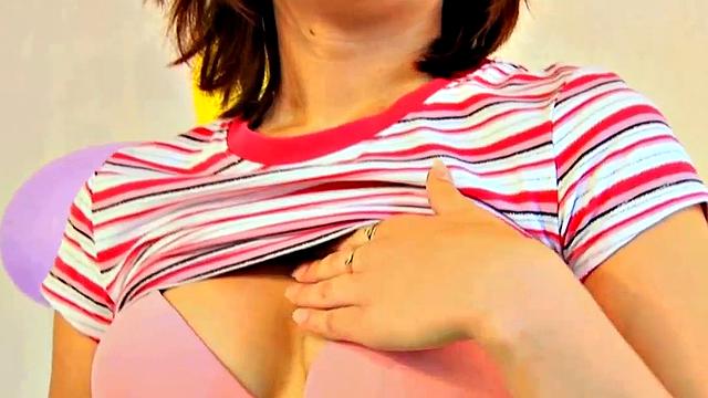 Slim Brunette Fingering Tight Pussy