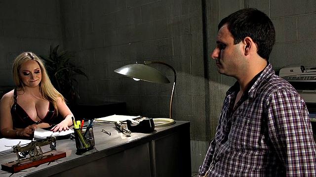 CFNM leather domina using sub in fisting lesson