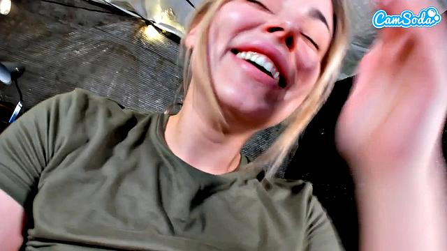 Camsoda - Horny solo soldier chick fingering herself