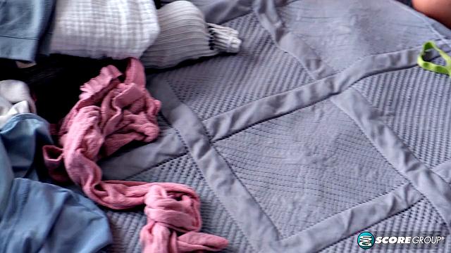 Hot Blonde Annalena Reno Strokes Her Pussy and Squeezes Her Tits