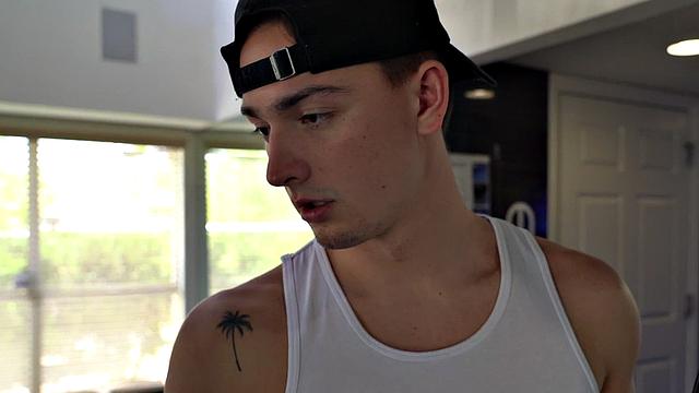 Muscles twink deepthroats buff after gym training