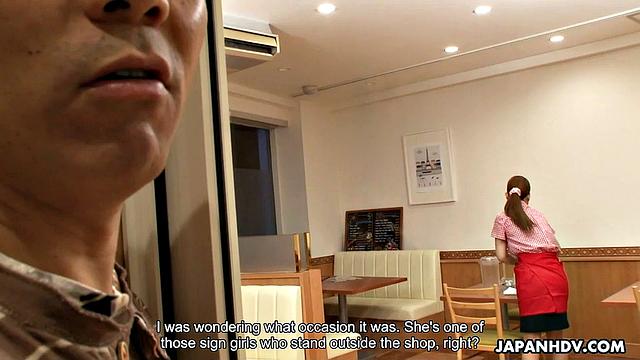 Mio Ozora convinced to make porn video at work