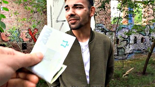 Euro stud POV banged outdoors for good money