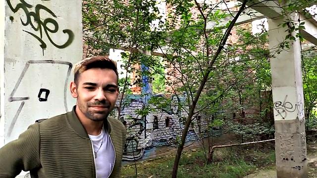 Euro stud POV banged outdoors for good money