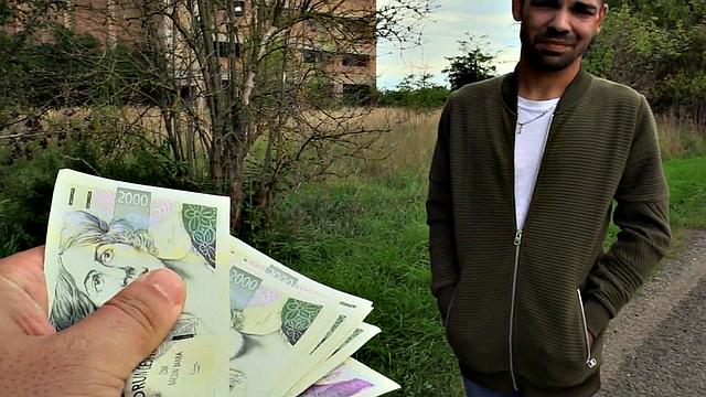 Euro stud POV banged outdoors for good money