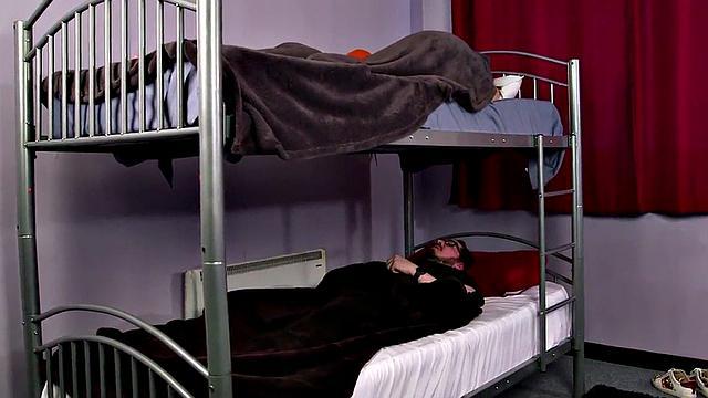 Nasty CFNM beauties blowing dick in threesome