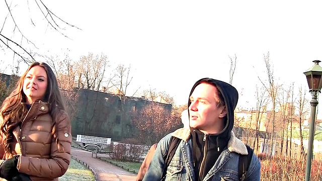 Smoking hot cutie paid to join in a MMF threesome