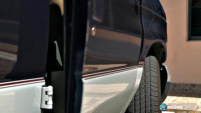 Busty flight attendant gets ass-fucked