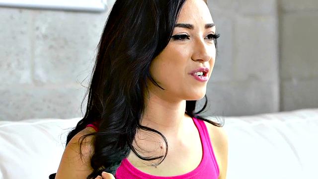 Tiny first time babe loves to be fucked on camera