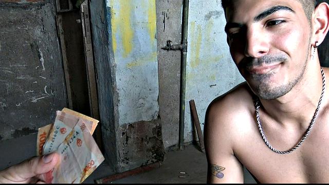 Latino Mariano takes cock for cash and swallows every drop