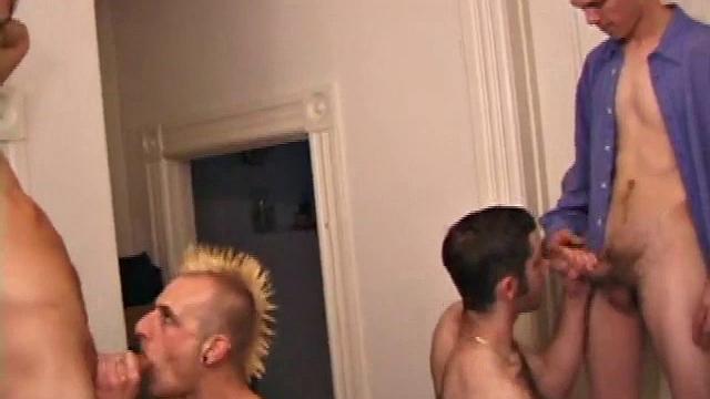 4 Guys Spit Roast Sex Orgy